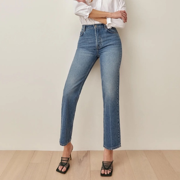 Reformation Cynthia High Rise Straight Jeans 24 - Picture 1 of 2